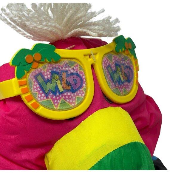 FISHER-PRICE Wild Things Puffalumps Pink Toucan Plush with Glasses Tag 1987 - Picture 2 of 11